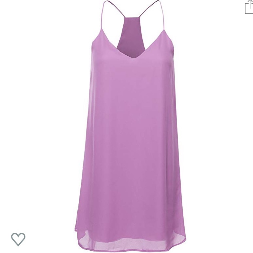 Purple V-Neck Spaghetti Strap Dress